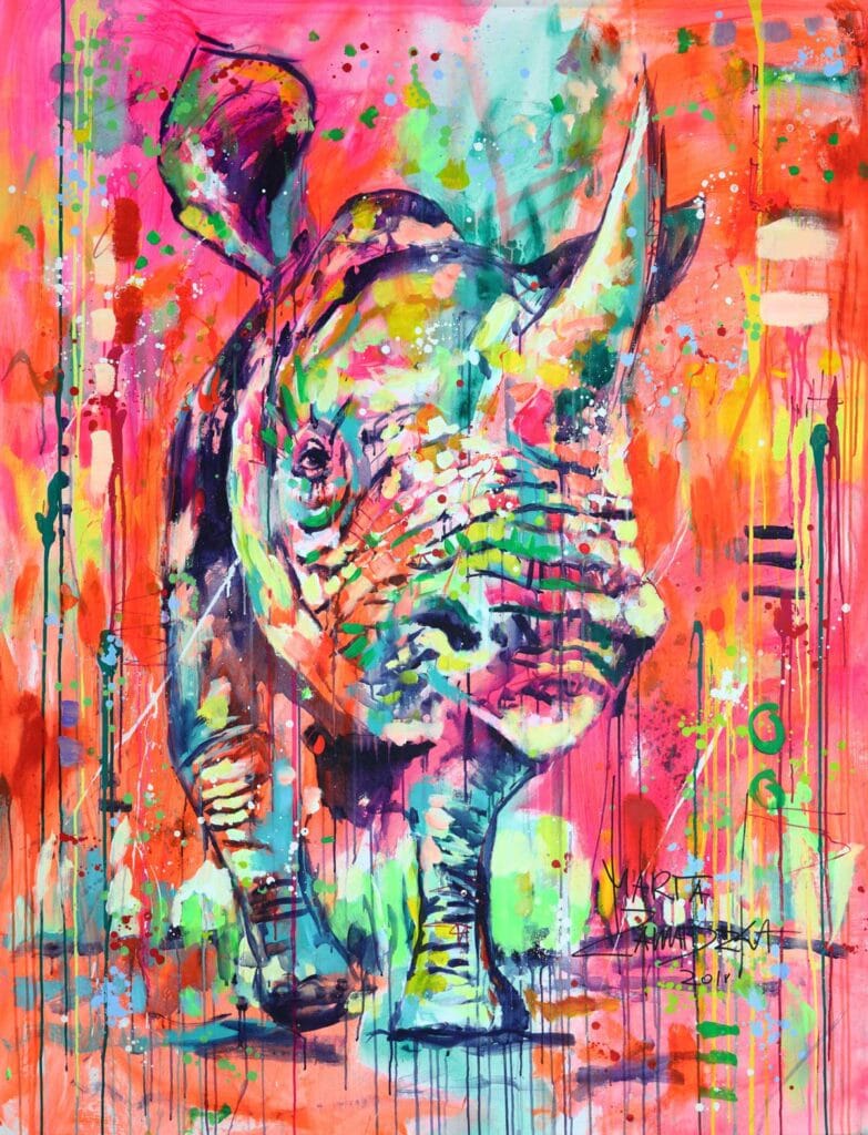 Marta Zawadzka a511 Rhino 130x170cm 51.2×66.9in