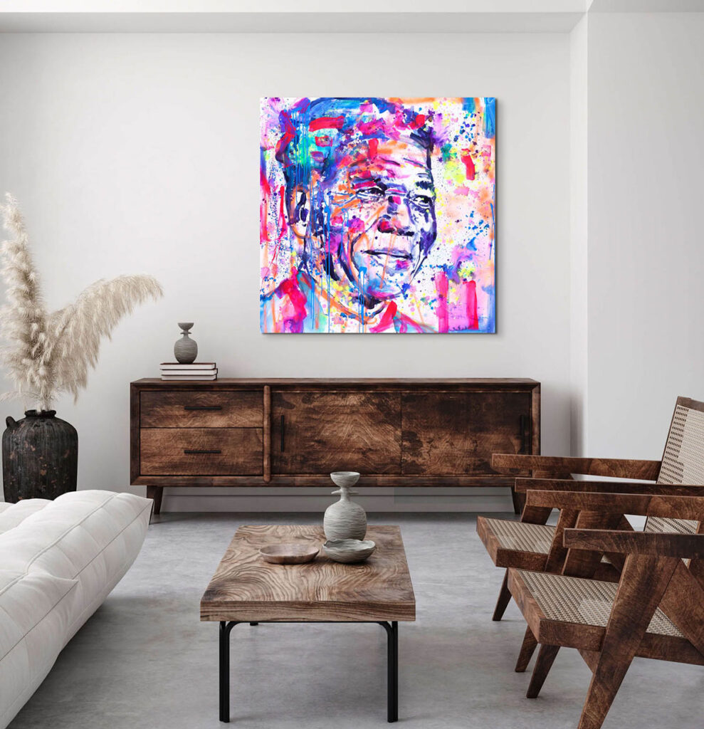 Marta Zawadzka d28 Nelson Mandela 130x130cm 51.2×51.2in a