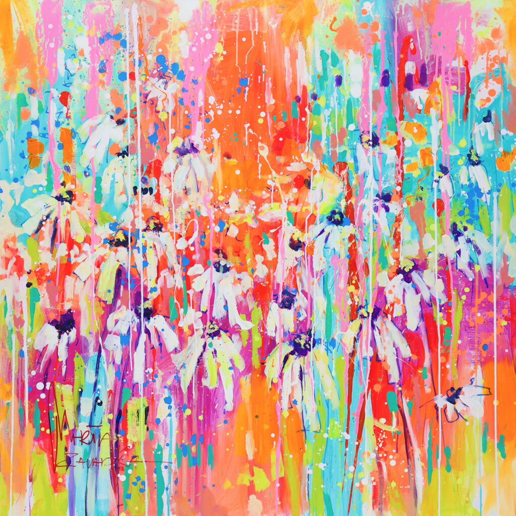 Marta Zawadzka c65 daisies 120x120cm 47.2×47.2in 2021