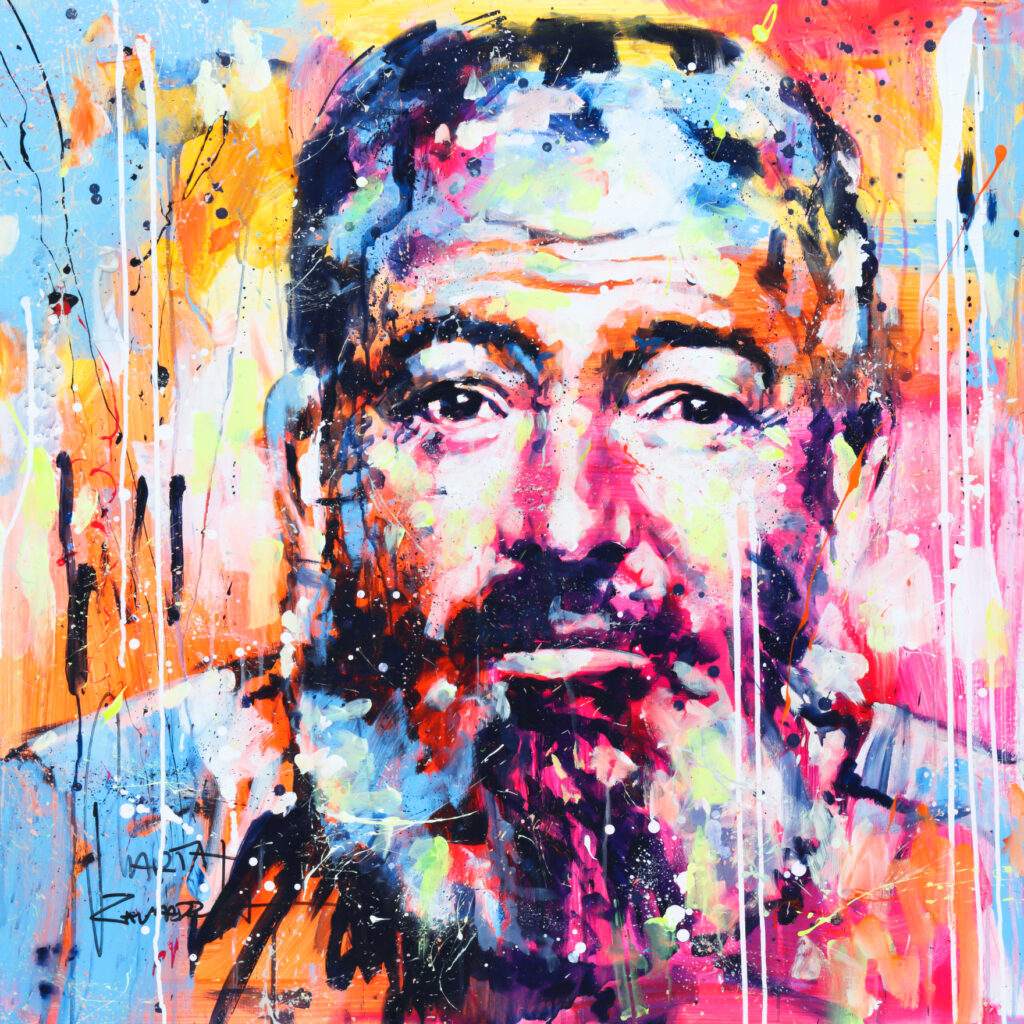 Marta Zawadzka d133 Ernest Hemingway 90x90cm 2023