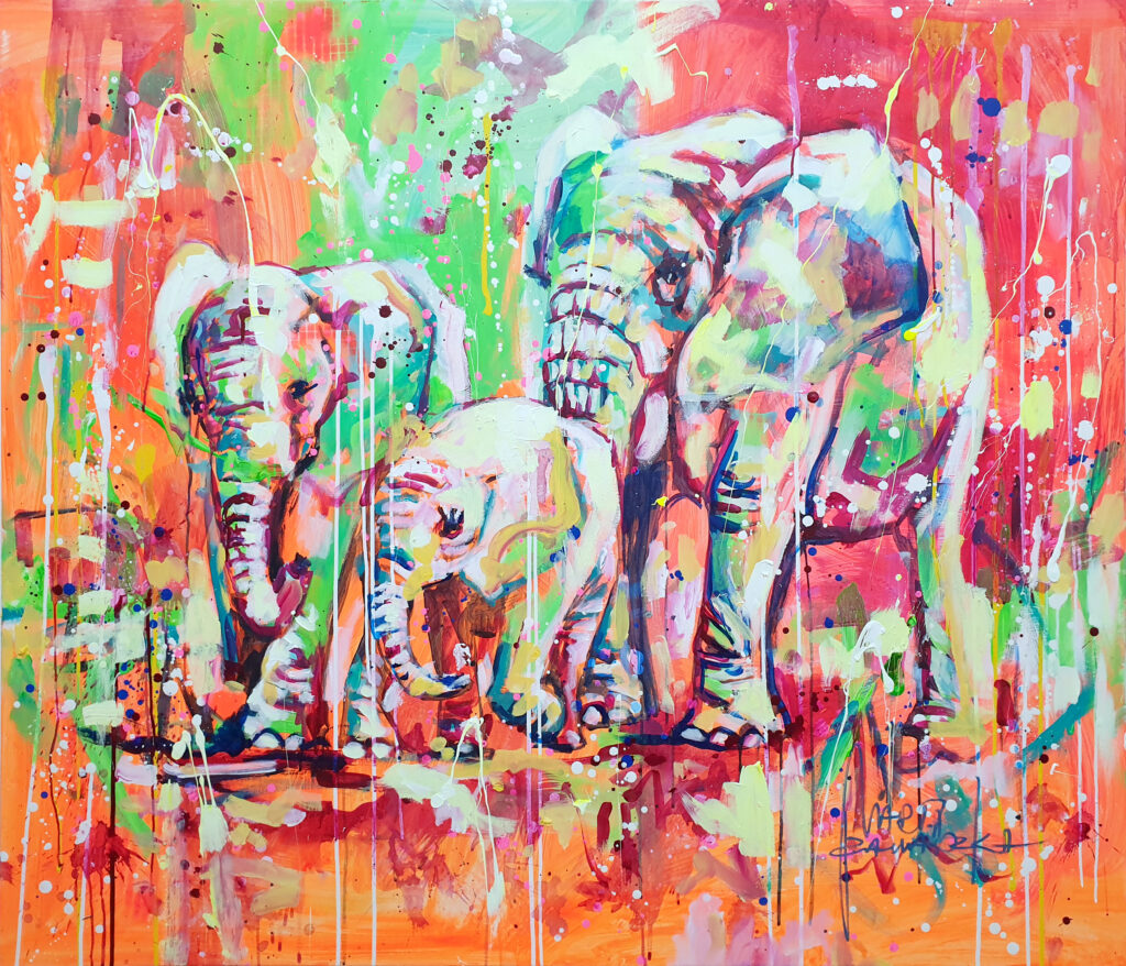Marta Zawadzka e147 rhythm of love 140x120cm 2024