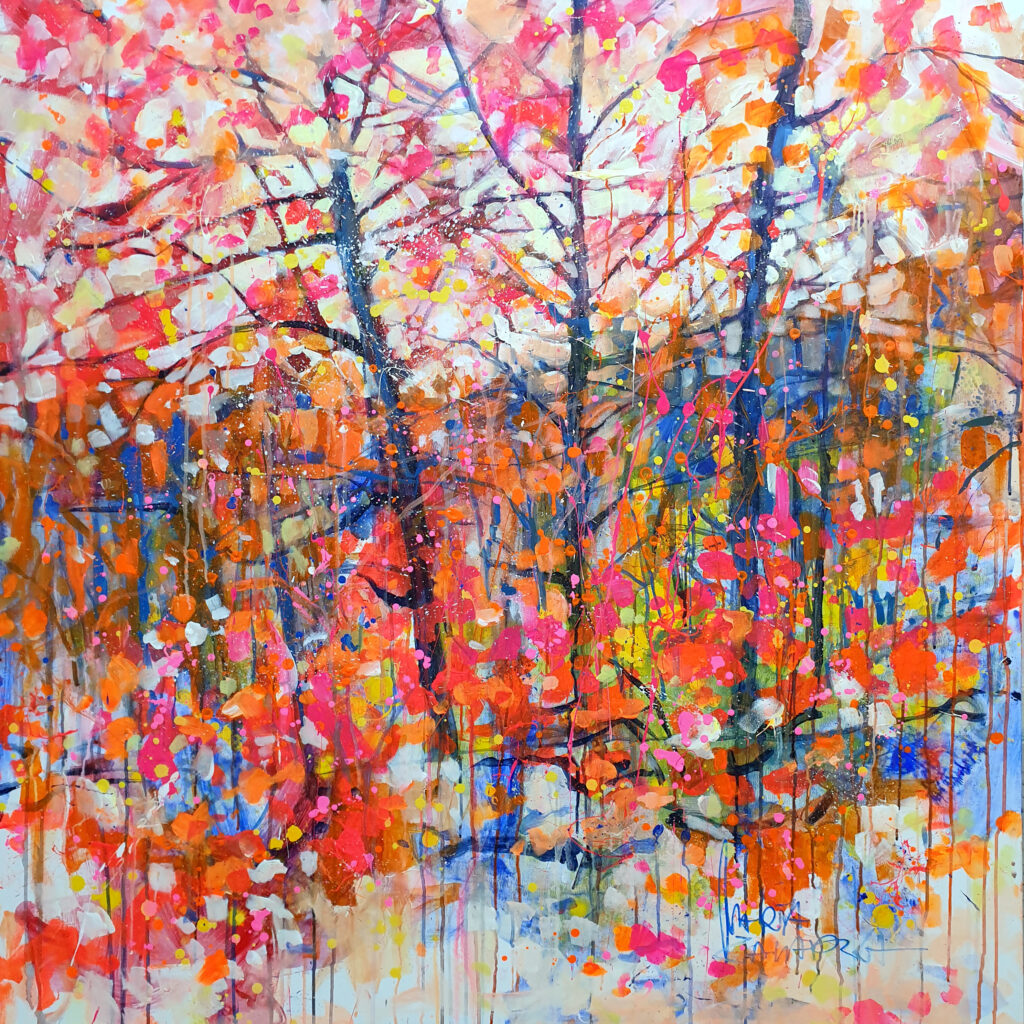 Marta Zawadzka e209 Winter flowers 120x120cm 2025