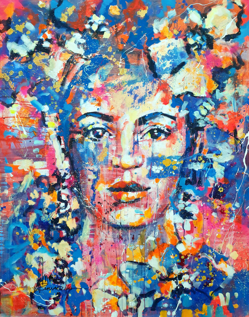 Marta Zawadzka e232 Blue Flowers 110x140cm 2025