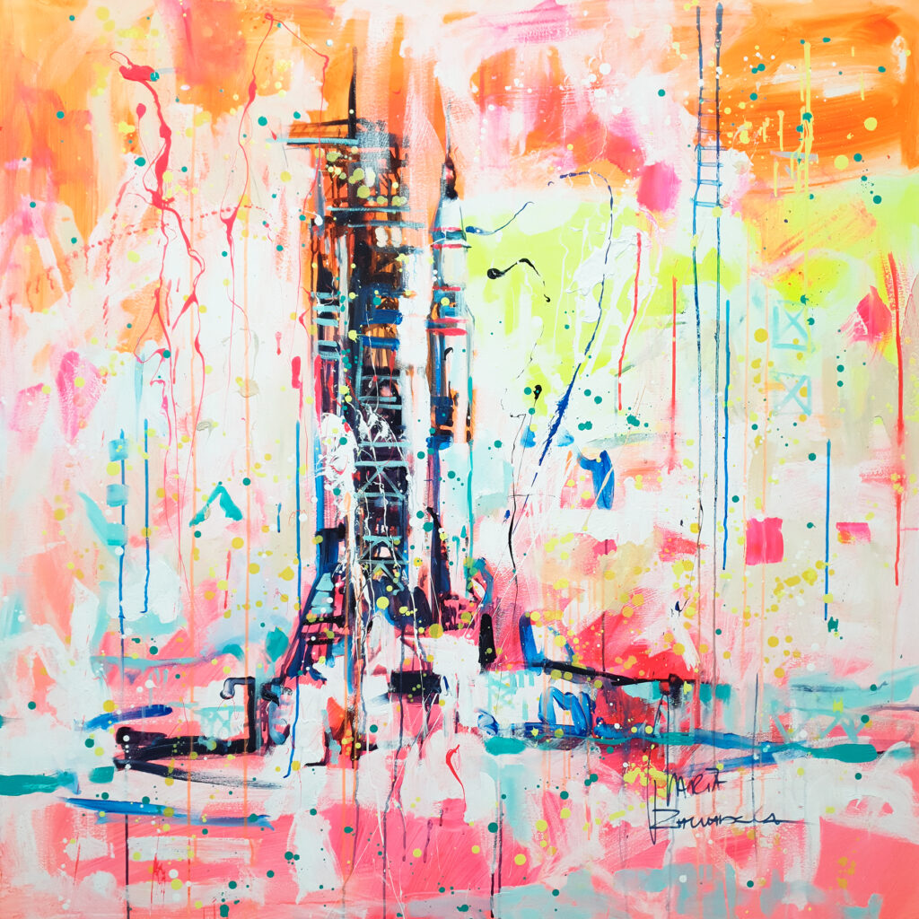 Marta Zawadzka e50 Rising to the Starscape 130x130cm 2023