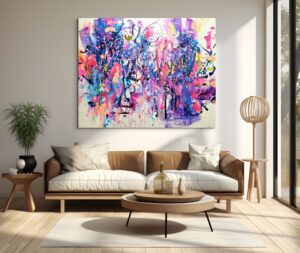 marta zawadzka e254 water flowers 150x120cm-custom Water Flowers